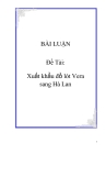    BÀI LUẬN Đề Tài:  Xuất khẩu đồ lót Vera sang Hà Lan   . 