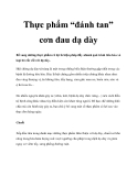 Thực phẩm “đánh tan” cơn đau dạ dày