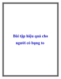 Bài tập hiệu quả cho người có bụng to