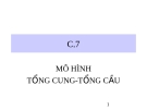 Bài giảng về Mô hình tổng cung tổng cầu