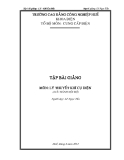 BÀI GIẢNG LÝ THUYẾT KHÍ CỤ ĐIỆN - LÊ NGỌC TẤN