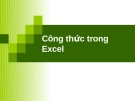 Tin học đại cương: Công thức tính trong Excel