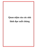 Quan niệm của các nhà lãnh đạo xuất chúng