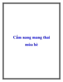 Cẩm nang mang thai mùa hè