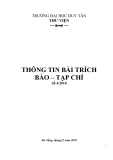 THÔNG TIN BÀI TRÍCH BÁO – TẠP CHÍ