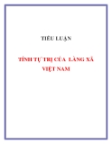 Tiểu luận " tính tự trị của  làng xã Việt Nam "