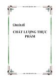 Chuyên đề: CHẤT LƯỢNG THỰC PHẨM 