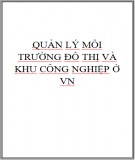 Quản lý môi trường đô thị và khu công nghiệp ở VN