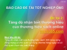 Đề tài: Tăng độ nhận biết của thương hiệu sách online