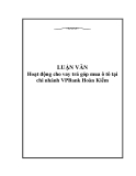 Đề tài: Hoạt động cho vay trả góp mua ô tô tại chi nhánh VPBank Hoàn Kiếm