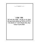 Đề tài: Kế toán thu nhập - chi phí và xác định kết quả kinh doanh tại NHNo & PTNT Chi nhánh số 7 tỉnh Thanh Hoá, thực trạng và giải pháp