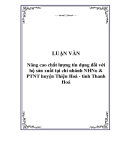 Đề tài: Nâng cao chất lượng tín dụng đối với hộ sản xuất tại chi nhánh NHNo & PTNT huyện Thiệu Hoá - tỉnh Thanh Hoá