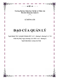 ĐẠO CỦA QUẢN LÝ