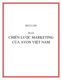 BÀI LUẬN ĐỀ TÀI:  CHIẾN LƯỢC MARKETING CỦA AVON VIỆT NAM