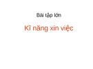 Bài tập lớn:  Kĩ năng xin việc