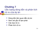 Chương 7: Ước lượng dòng tiền và phân tích rủi ro của dự án