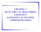 Quản trị các hoạt động Logistics