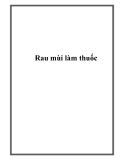 Rau mùi làm thuốc