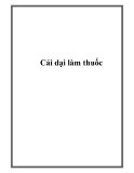 Cải dại làm thuốc