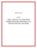 BÀI LUẬN ĐỀ TÀI : THỰC TRẠNG VÀ GIẢI PHÁP MARKETING ĐỊA PHƯƠNG CỦA THÀNH PHỐ HỒ CHÍ MINH