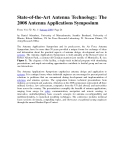 State-of-the-Art Antenna Technology: The 2008 Antenna Applications SymposiumFrom