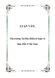 LUẬN VĂN:Thị trường Tái Bảo Hiểm lý luận và thực tiễn ở Việt Nam 