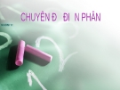 Chuyên đề điện phân