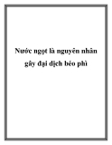 Nước ngọt là nguyên nhân gây đại dịch béo phì