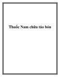 Thuốc Nam chữa táo bón