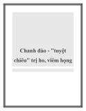 Chanh đào tuyệt chiêu trị ho, viêm họng