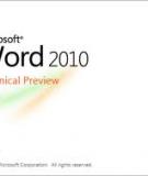 Một số chỉnh sửa cần thiết khi soạn thảo văn bản trên Microsoft Word 2010