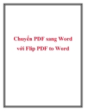 Chuyển PDF sang Word với Flip PDF to Word