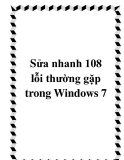 Sửa nhanh 108 lỗi thường gặp trong Windows 7