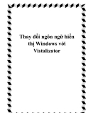 Thay đổi ngôn ngữ hiển thị Windows với Vistalizator