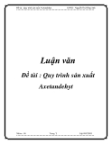 Đề tài : Quy trình sản xuất Axetandehyt