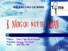 Bài báo cáo cá nhân : Kỹ năng quản lý thời gian