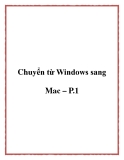 Chuyển từ Windows sang Mac – P.1