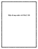 Một số mẹo nhỏ dành cho MAC OS