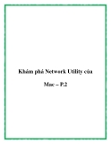 Khám phá Network Utility của Mac – P.2