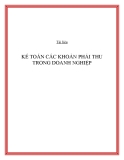 Tài liệu: KẾ TOÁN CÁC KHOẢN PHẢI THU TRONG DOANH NGHIỆP