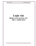 Luận văn: ĐÌNH LÀNG DƯƠNG NỖ- THỪA THIÊN HUẾ