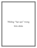 Những hạt sạn trong hôn nhân