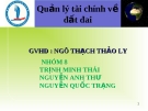 Đề tài: Quản lý tài chính về đất đai