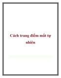 Cách trang điểm mắt tự nhiên