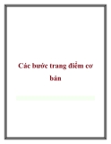 Các bước trang điểm cơ bản