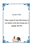 Luận văn tốt nghiệp: Thực trạng kế toán tiền lương và các khoản trích theo lương tại xí nghiệp XD 492