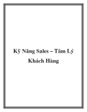 Kỹ Năng Sales  Tâm Lý Khách Hàng