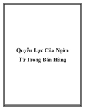 Quyền Lực Của Ngôn Từ Trong Bán Hàng