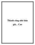 Thành công nhờ bán giá... Cao