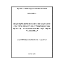 Luận văn: Hoạt động kinh doanh xuất nhập khẩu của Tổng công ty xuất nhập khẩu xây dựng Việt nam- VINACONEX, thực trạng và giải pháp